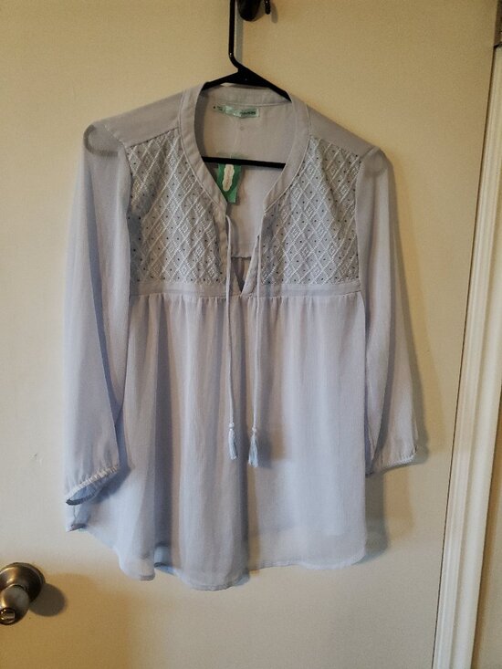 Maurices Tops - Maurices Sheer Peasant Blouse